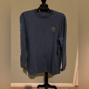Maui and Sons aqua bleu Long Sleeve Tee. Size Medium. NWOT.